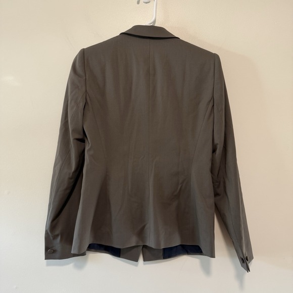 Lafayette 148 NWT Brown Virgin Wool Two Button Blazer Classic Career Size 4 - Picture 5 of 7